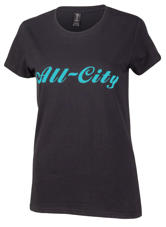 All City Women's Logowear T-Shirt - Black, Teal, Medium