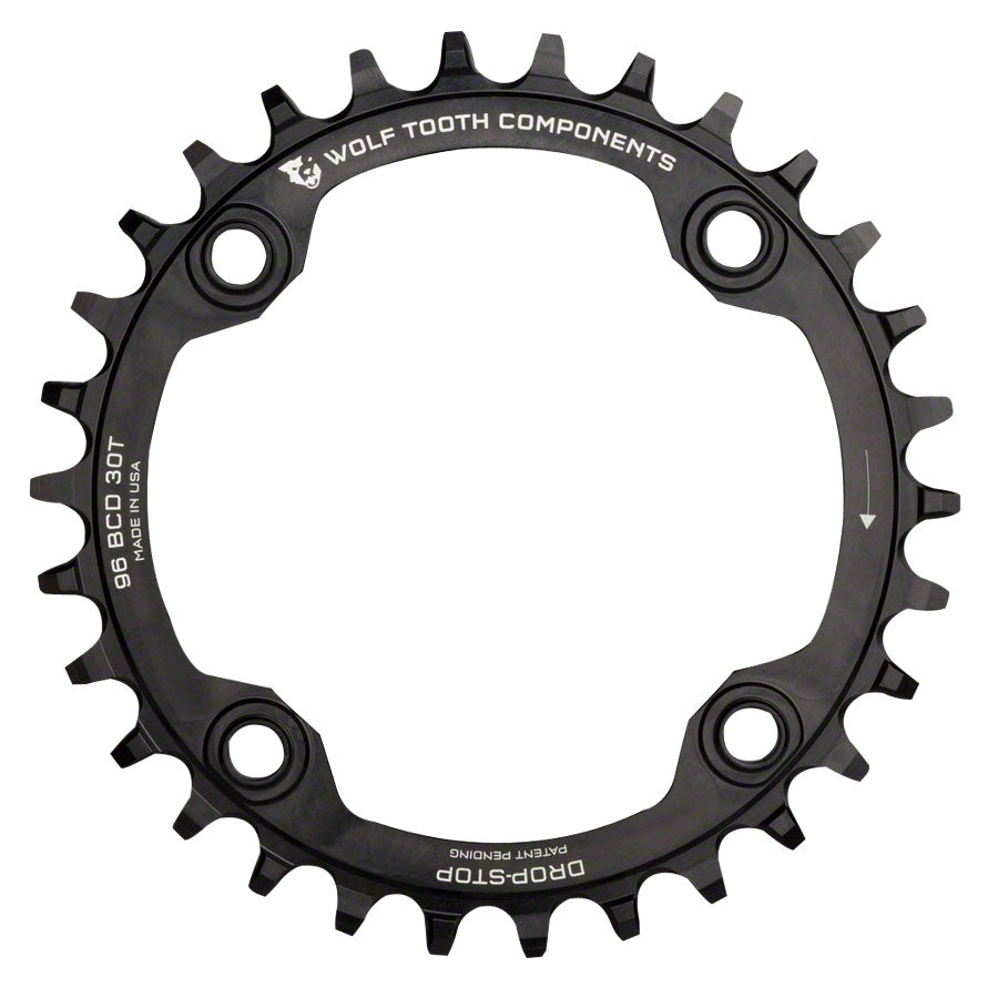 Wolf Tooth 96 Symmetrical BCD Chainring - 96 BCD, 4-Bolt, Drop-Stop, For Shimano Cranks