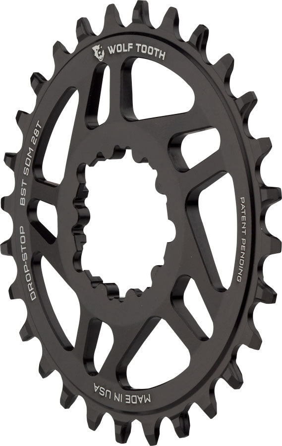 Wolf Tooth Direct Mount Chainring - SRAM Direct Mount, Drop-Stop, For SRAM 3-Bolt Boost Cranks