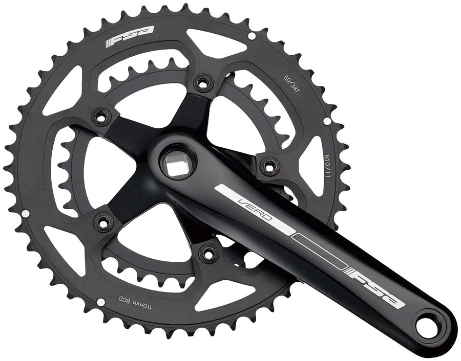 Full Speed Ahead Vero Compact Crankset - 9Speed, 50/34t, 110 BCD, Square Taper JIS Spindle Interface