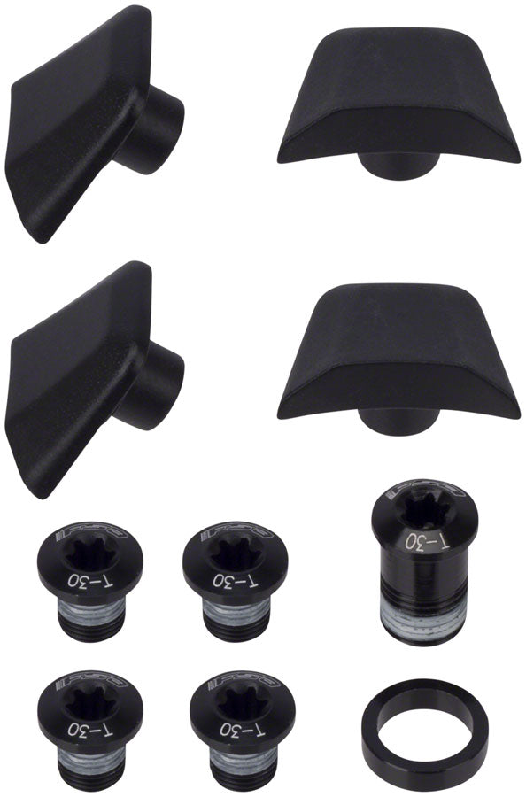 FSA (Full Speed Ahead) SL-K ABS Chainring Bolt Kit - Black, 10-Piece Kit