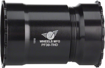 Wheels Manufacturing PressFit 30 Thread-Together Bottom Bracket with ZERO Ceramic Bearings, Black