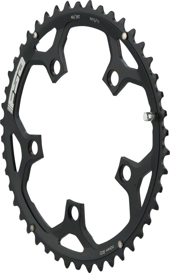 Full Speed Ahead Pro Road Chainring - 46t, 110 BCD, Aluminum, N11, Black