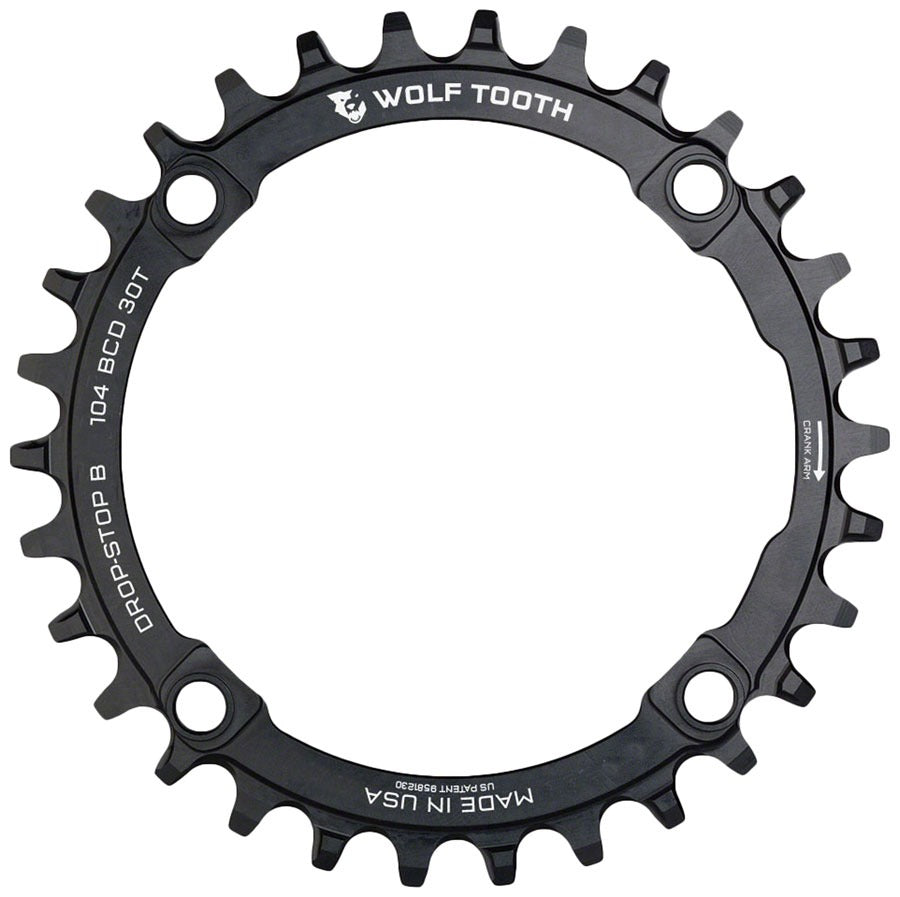 Wolf Tooth 104 BCD Chainring - 104 BCD, 4-Bolt, Drop-Stop