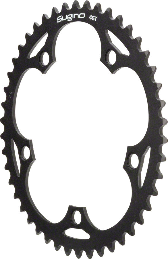 Sugino 1/2"x 1/8" 5-Bolt Chainring Black