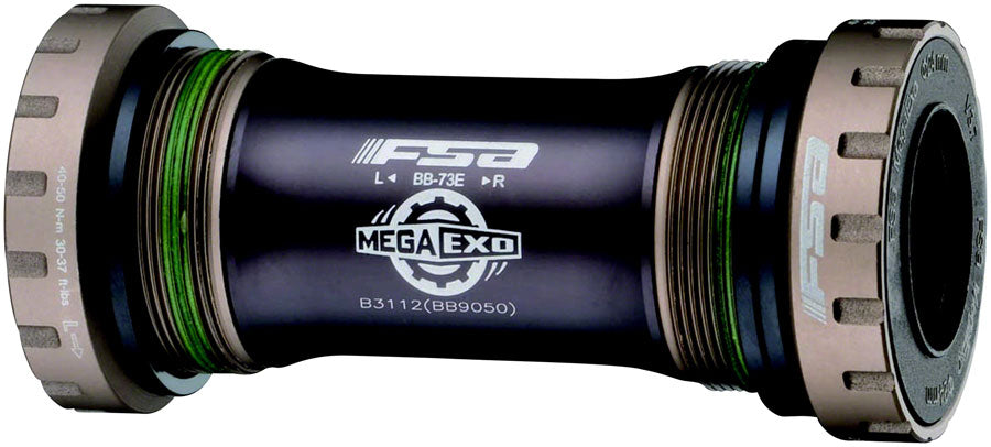 FSA MegaExo Stainless Mountain Bottom Bracket, 68/73mm English Threading