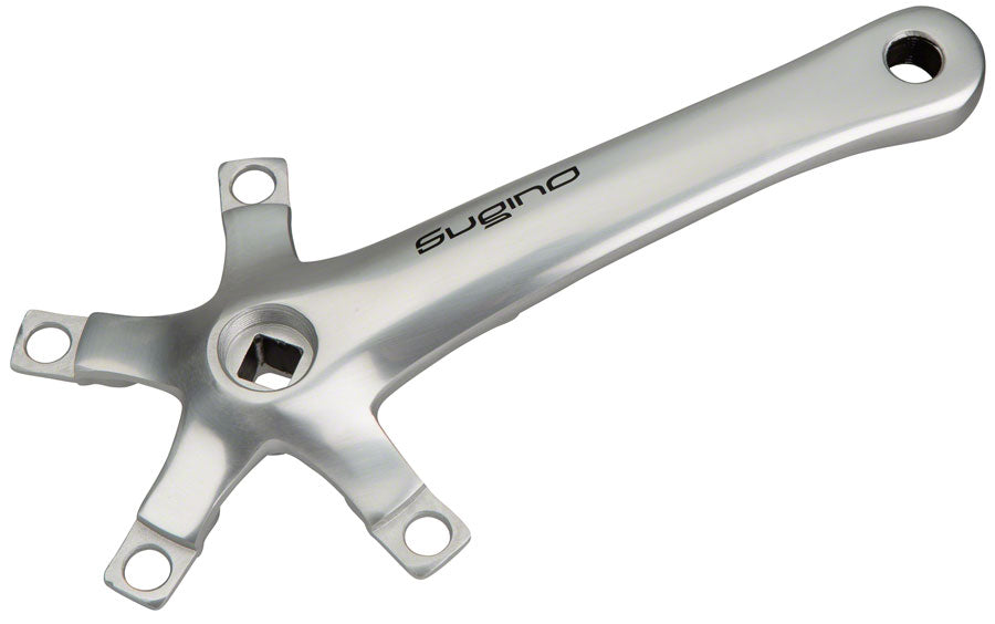 Sugino XD600 Tandem Crank Arm Square Taper JIS Spindle Interface, Silver