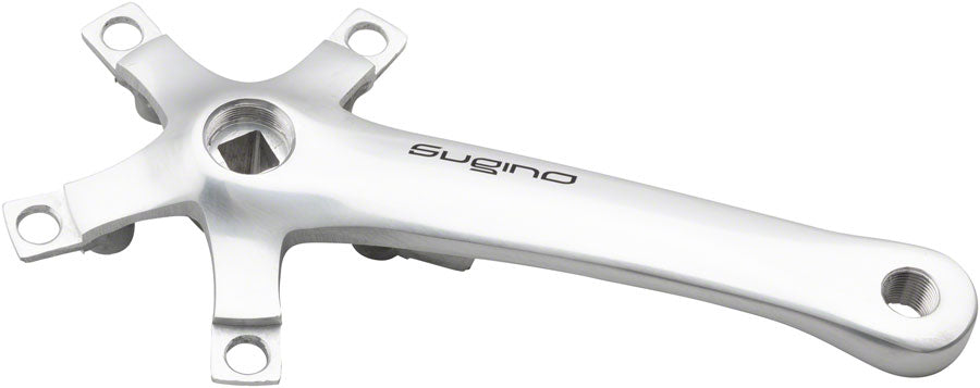 Sugino XD600 Tandem Crank Arm Square Taper JIS Spindle Interface, Silver