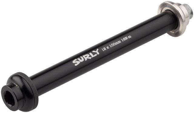 Surly Front Thru-Axle - 12x100 mm, Chromoly, Black