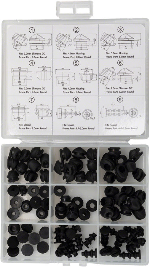 Jagwire Frame Plug Refill Bag & Combo Box for Housing, Di2, and Closed-Type