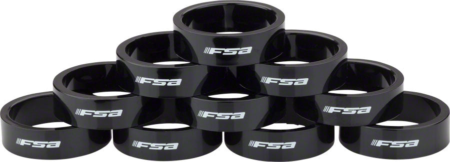 FSA Polycarbonate Headset Spacer 1-1/8 x 10mm: 10-Pack