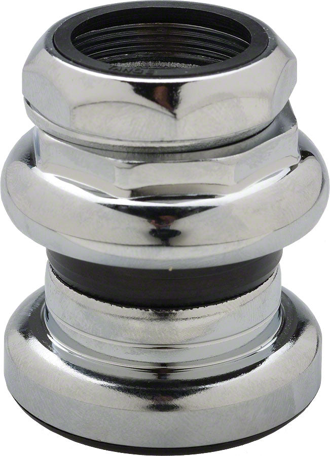 Tange-Seiki Passage New 1" Threaded Headset: Crown Race Chrome