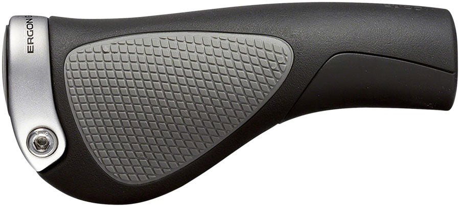 Ergon GP1 Grips - Black/Gray, Lock-On