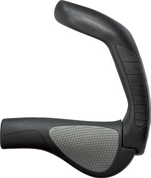 Ergon GP5 Grips - Black/Gray, Lock-On