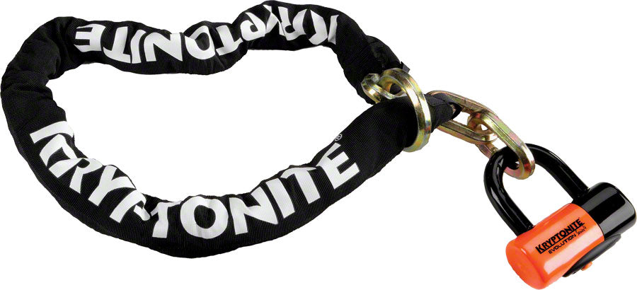 Kryptonite New York Cinch Ring Chain 1275 and Evolution Disc Lock: 2.5' (70cm)