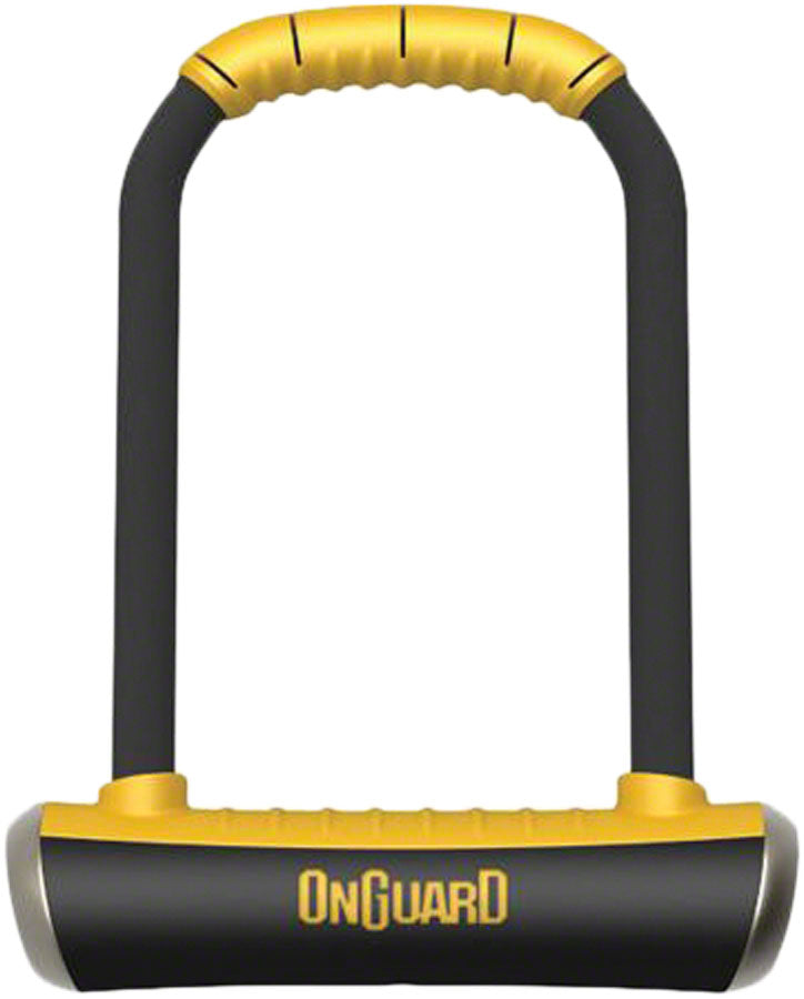 PitBull Series U-Lock - 4.5 x 9", Keyed, Black/Yellow