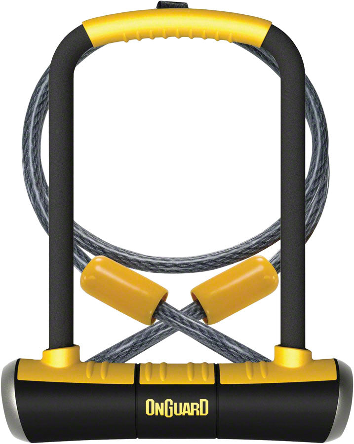 PitBull Series U-Lock - 4.5 x 9", Keyed, Black/Yellow