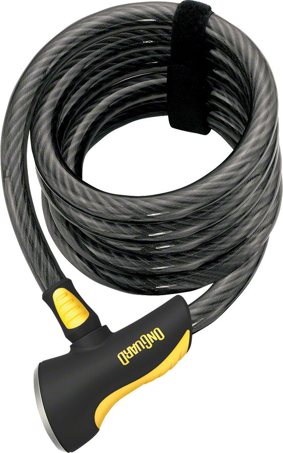 OnGuard Doberman Cable Lock with Key, Gray/Black/Yellow