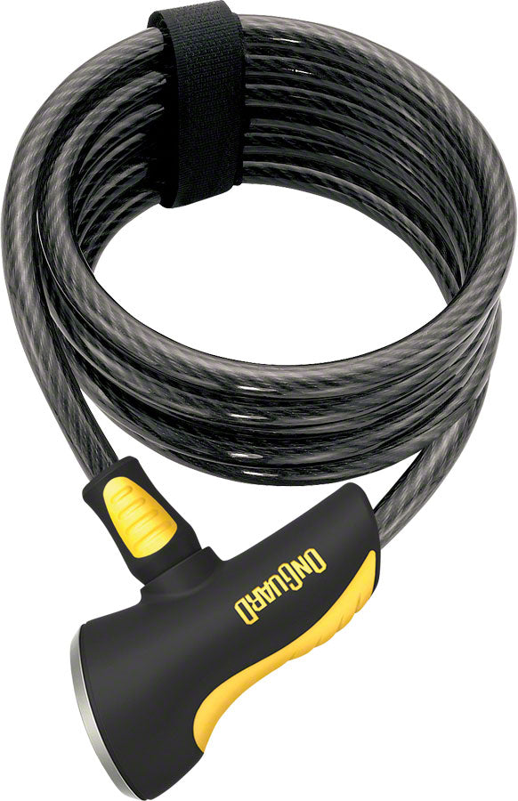 OnGuard Doberman Cable Lock with Key, Gray/Black/Yellow