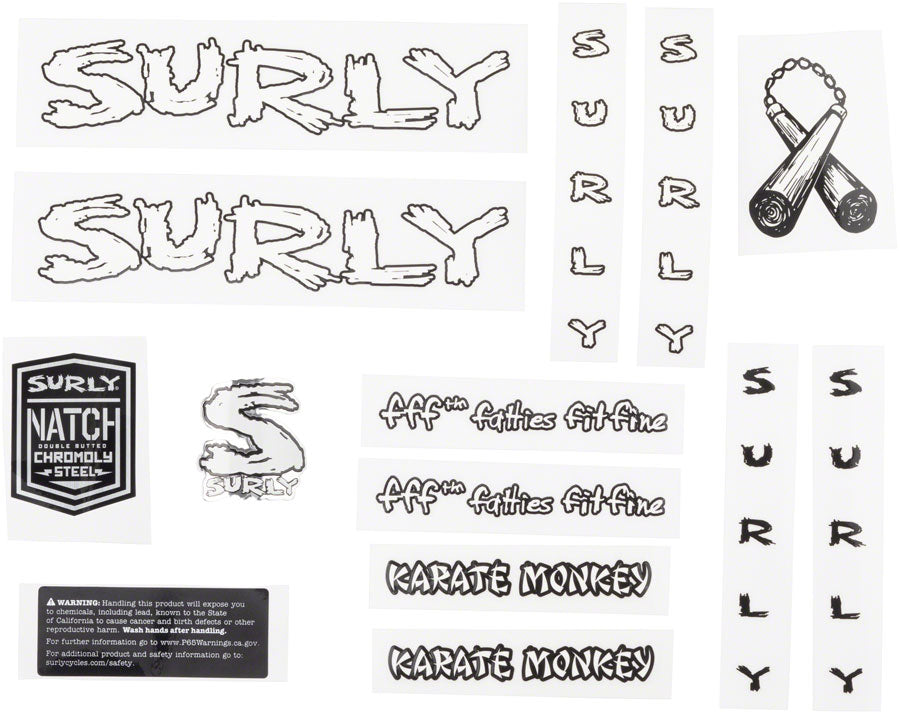 Surly Karate Monkey Frame Decal Set