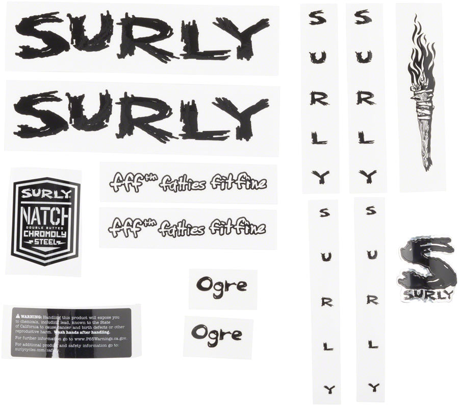 Surly Ogre Frame Decal Set