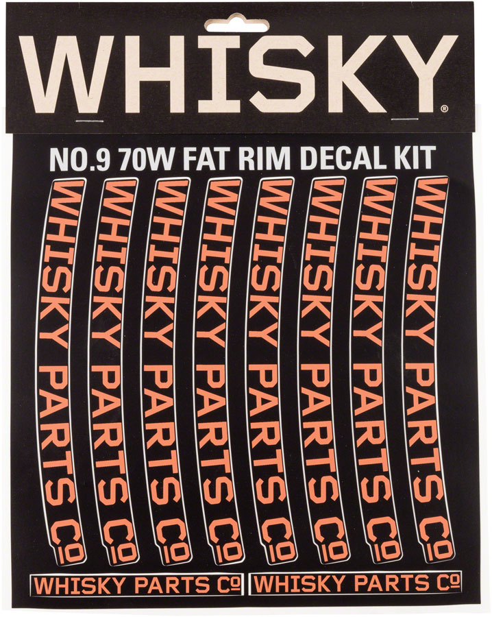 WHISKY 70w Rim Decal Kit for 2 Rims Red