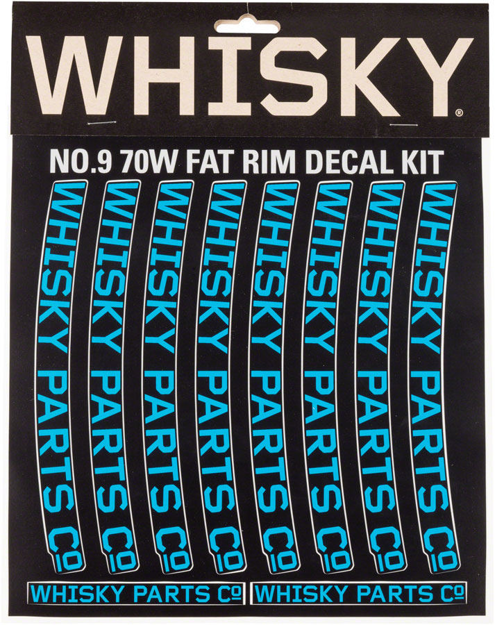 WHISKY 70w Rim Decal Kit for 2 Rims Red