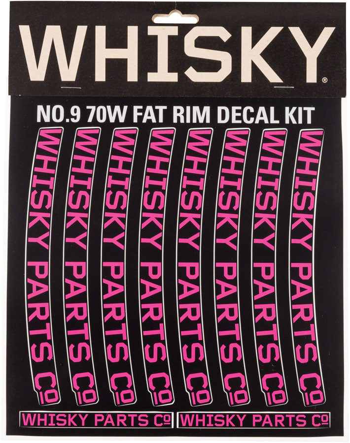 WHISKY 70w Rim Decal Kit for 2 Rims Red