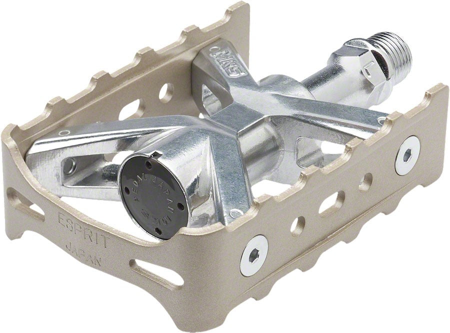 MKS Esprit Pedals - Platform, Aluminum, 9/16, Silver