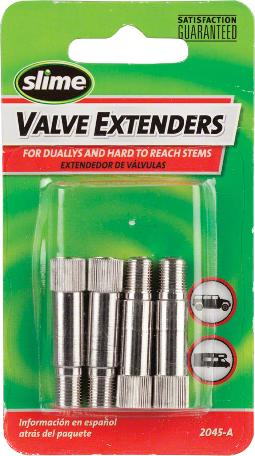 Slime 1-1/4" Schrader Valve Extenders: 4-Pack