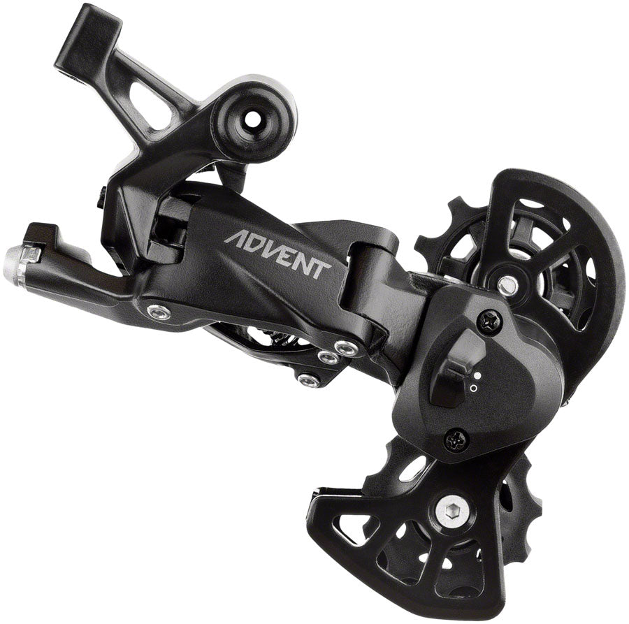 microSHIFT ADVENT Super Short Rear Derailleur - 9 Speed, Super Short Cage, Black, With Clutch