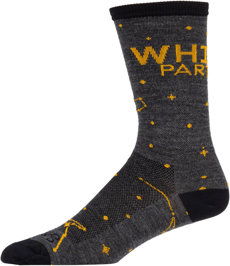 Whisky Stargazer Wool Sock - Charcoal, Yellow