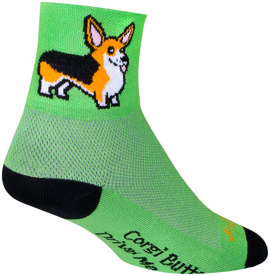 SockGuy Classic Ernie Socks - 3 inch, Green, Large/X-Large