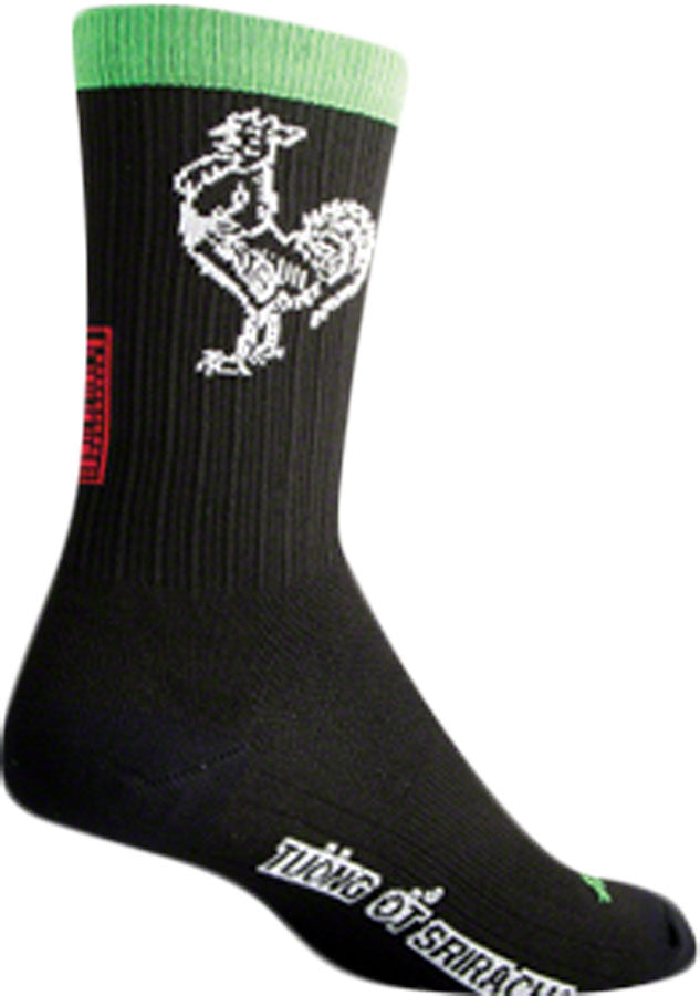 SockGuy SGX Sriracha Socks - 6 inch, Black,