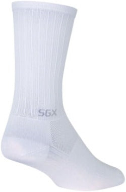 SockGuy SGX White Socks - 6 inch, White