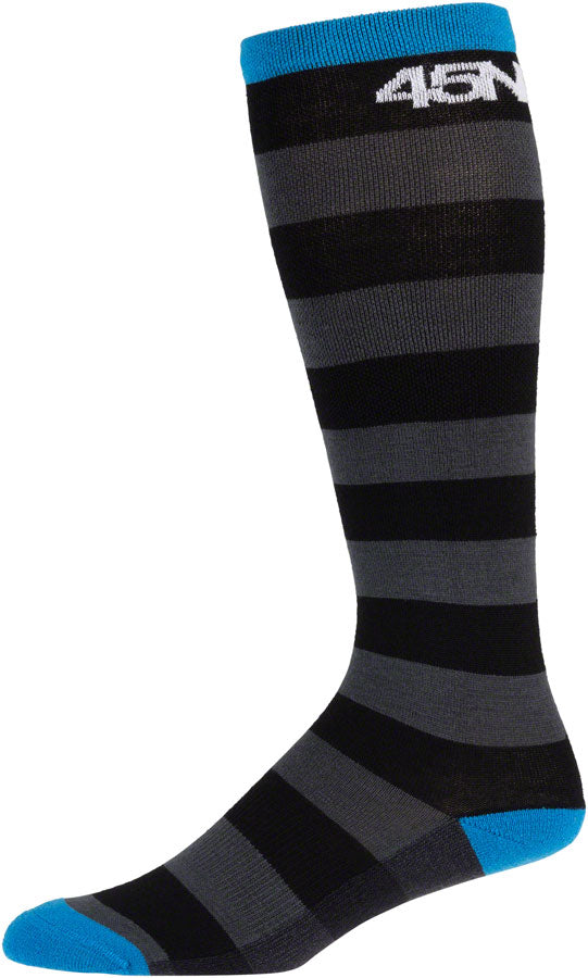 45NRTH Midweight Stripe Knee Wool Sock - Black