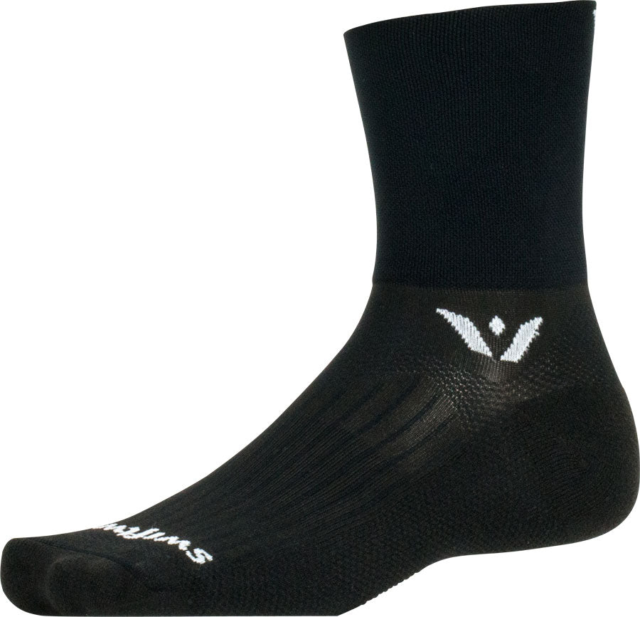 Swiftwick Aspire Four Socks - 4 inch, Black