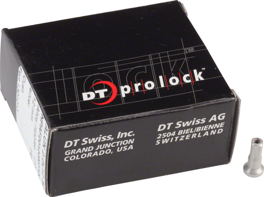 DT Swiss Pro Lock Aluminum Nipples: 2.0 x 12mm, Box of 100