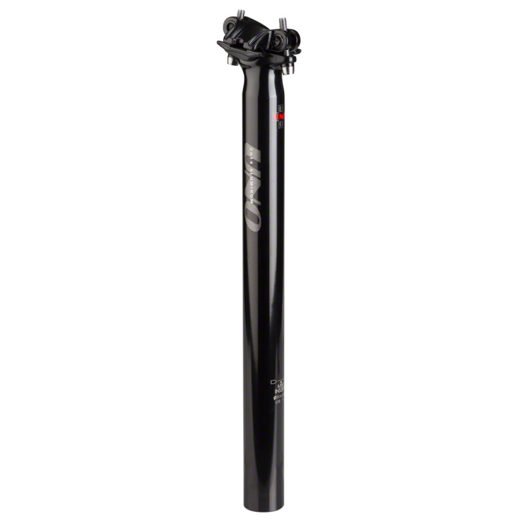 Kalloy Uno 358 2-Bolt Seatpost, 31.6 x 350mm, Black