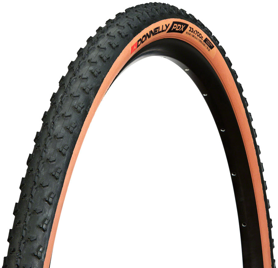 Donnelly Sports PDX Tire - 700 x 33, Tubeless, Folding, Black/Tan