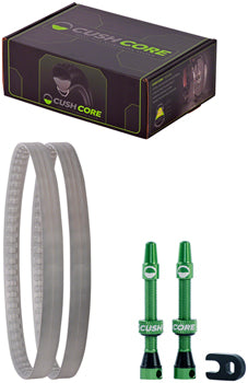 CushCore XC Tire Inserts Set, Includes 2 Tubeless Valves