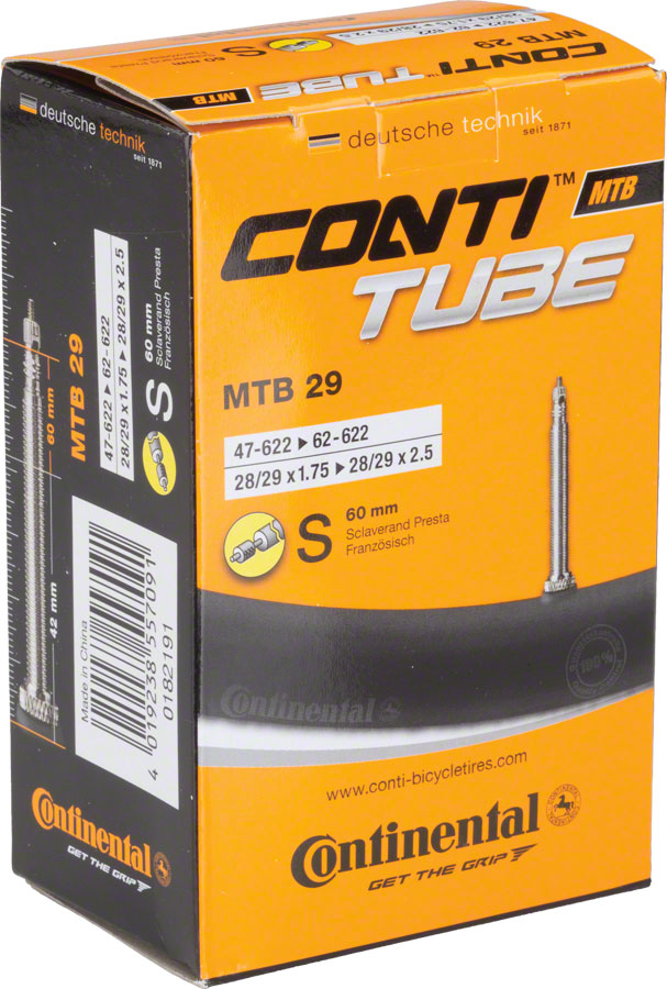 Continental 29 x 1.75-2.5 60mm Presta Valve Tube