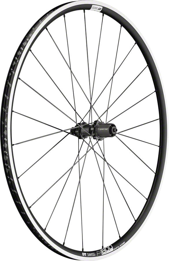 DT Swiss P 1800 Spline 23 Rear Wheel - 700, QR x 130mm, Rim Brake, HG 11 ,Black