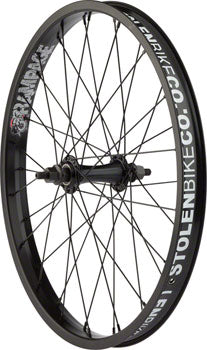 Stolen Rampage Front Wheel - 20", 3/8" x 100mm, Rim Brake, Black, Clincher