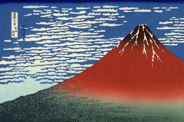 Hokusai's red Fuji, fine wind clear morning.