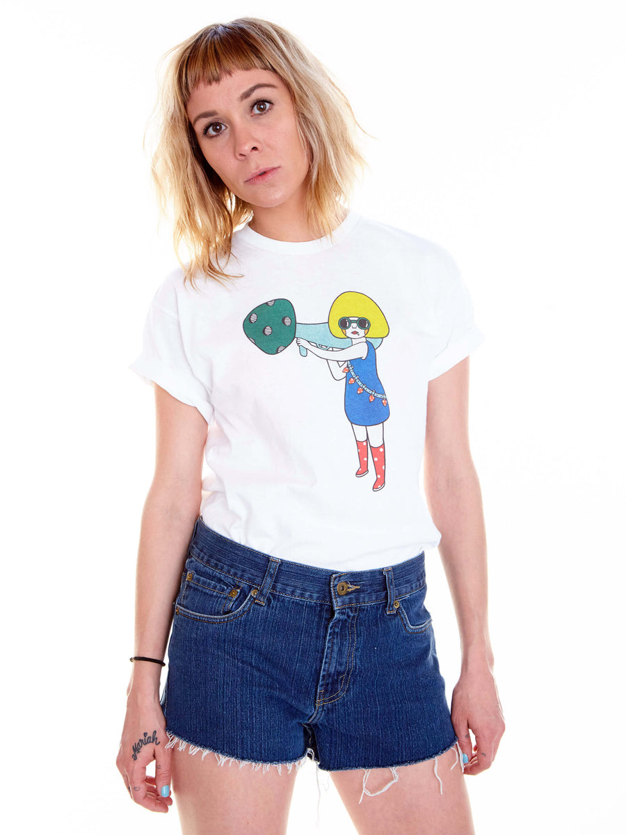Popkiller Artist Series Naoshi Mushroom Girl Youth T-shirt