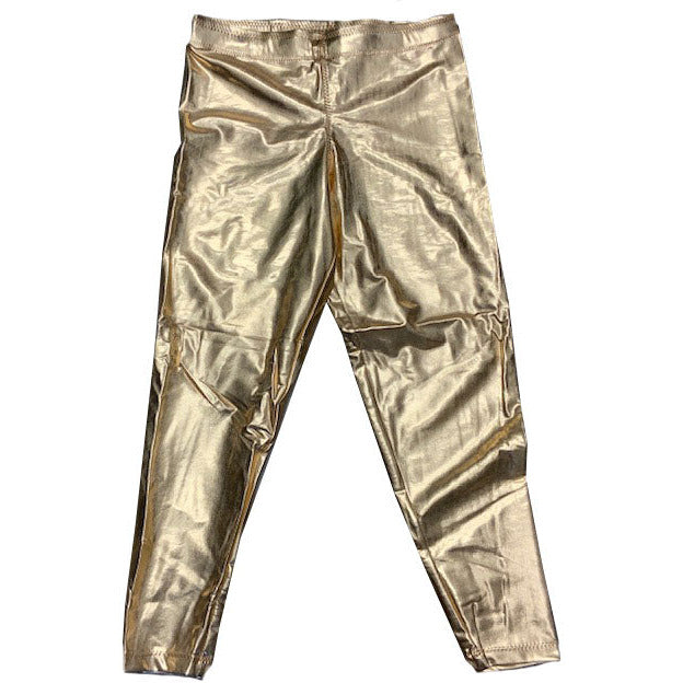 Gold Metallic Long Tights — Highspots.com