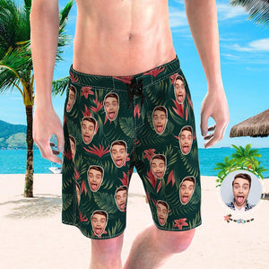 personalised Face Photo Lounge Shorts Swim Trunks Funny Gifts For Him Unique Gift With Drawstring