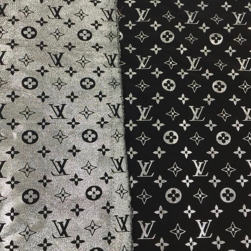 LV Fabric White on Blue Jacquard Fabric – FabricViva