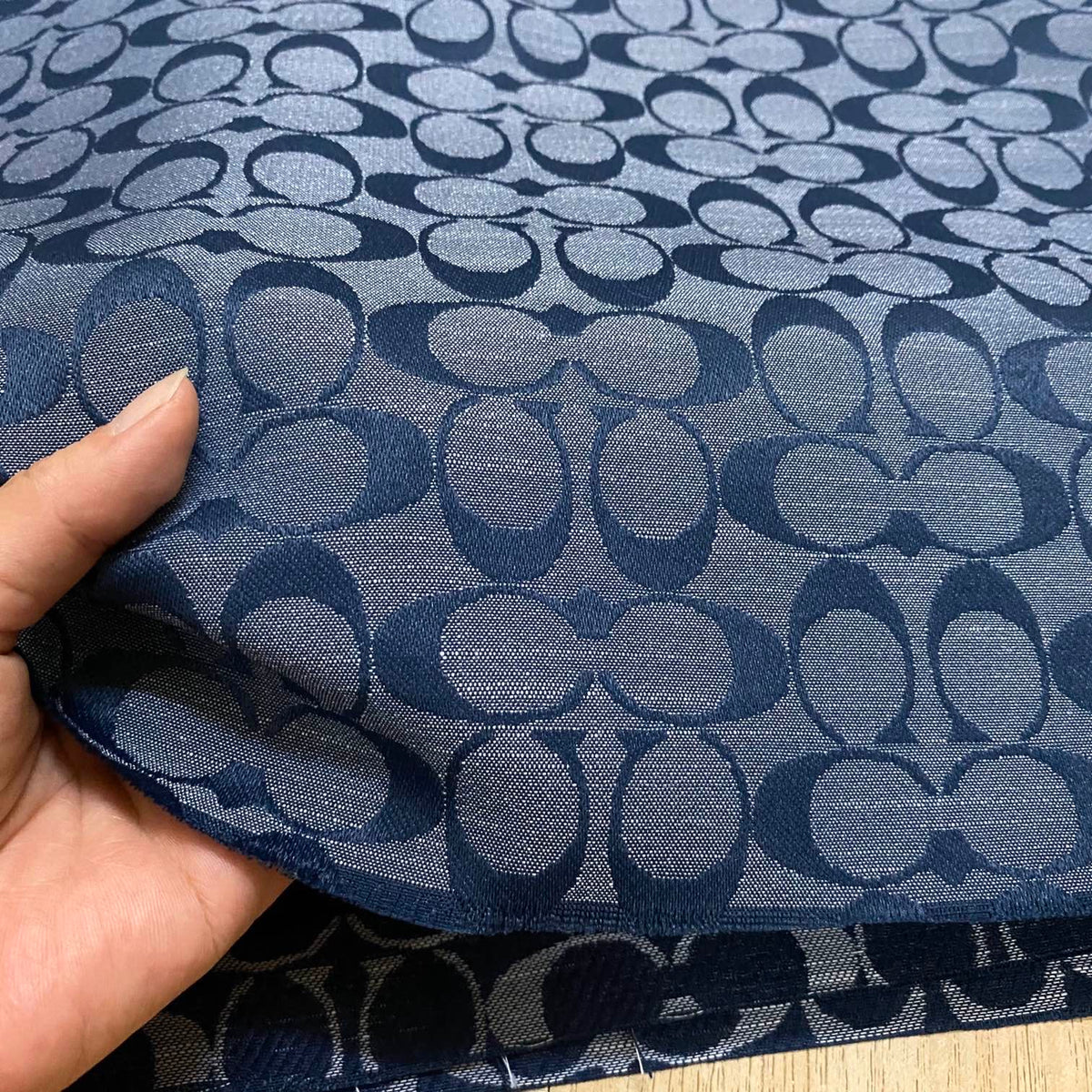 C02 Jacquard Fabric Denim Blue – FabricViva